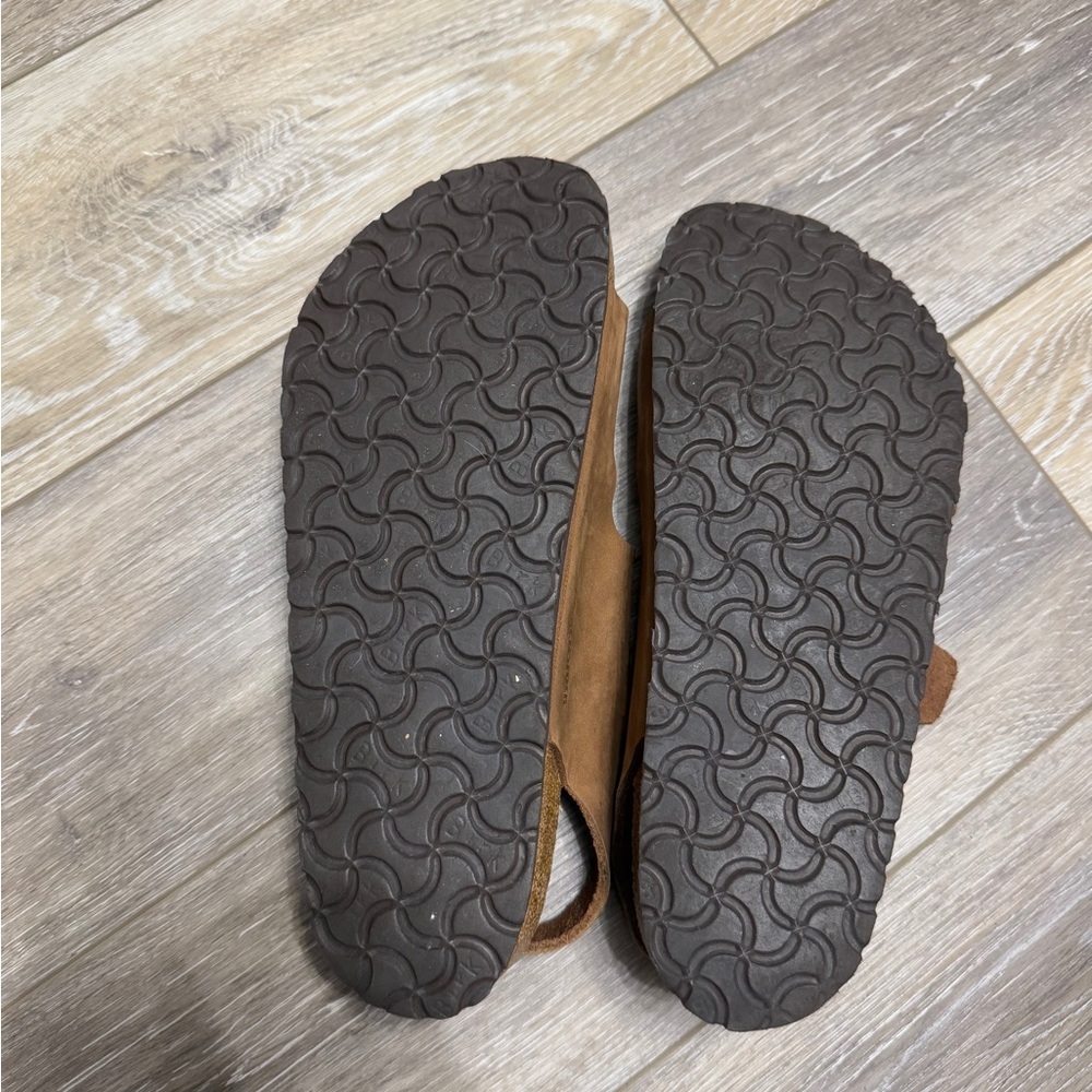Birkenstock Brown Suede Double Buckle Sandals - Picture 7 of 10